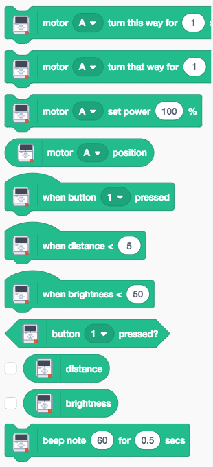 LEGO EV3 blocks in Scratch 3