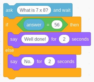 Checking if an answer is correct using selection