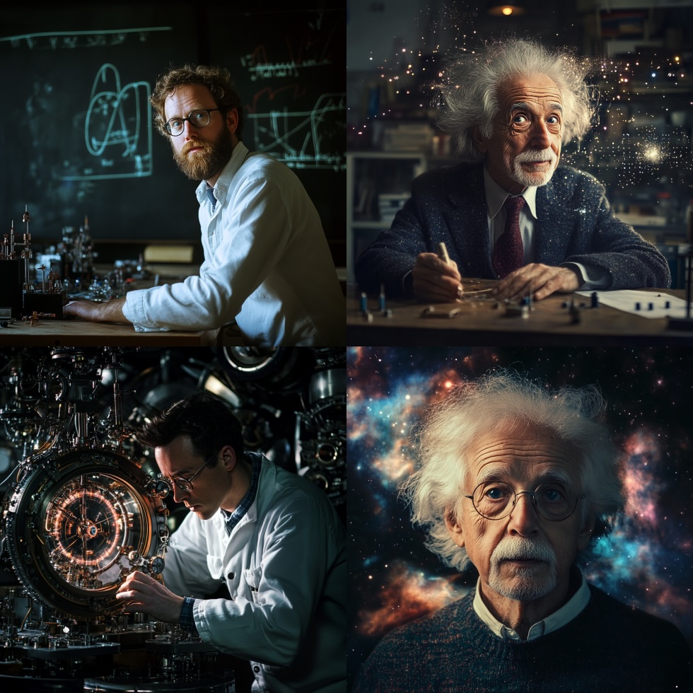 AI-generated images of physicists